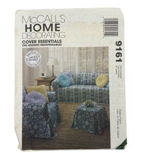 McCalls Home Decorating 9161 Sofa Chair Ottoman Covers & Pillow Patterns